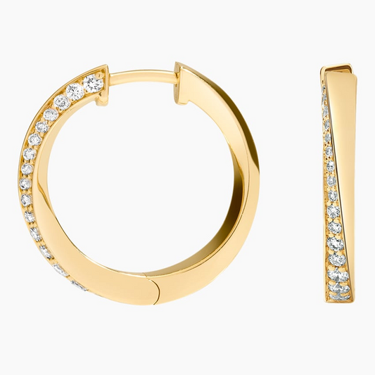 1/2 CTW Lab Grown Diamond Hoop Earrings