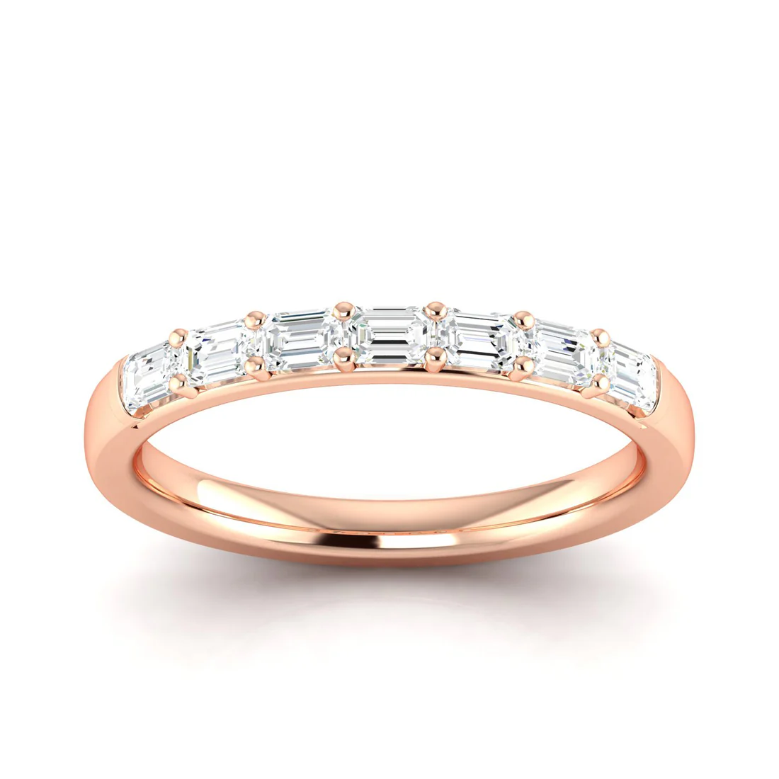 0.70Ctw Lab Grown Diamond baguette Stack Wedding Band