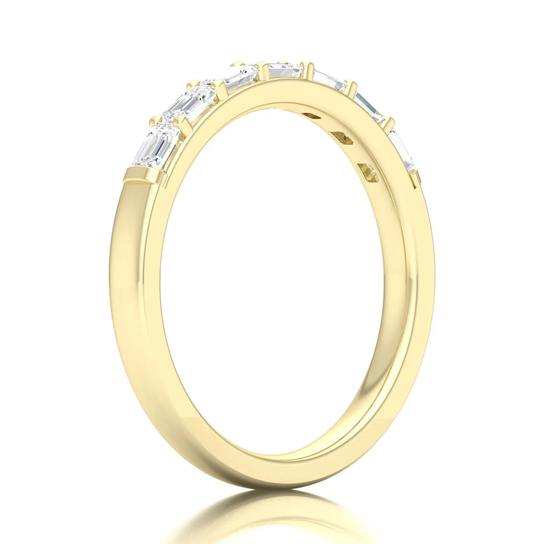 0.70Ctw Lab Grown Diamond baguette Stack Wedding Band