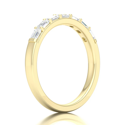 0.70Ctw Lab Grown Diamond baguette Stack Wedding Band