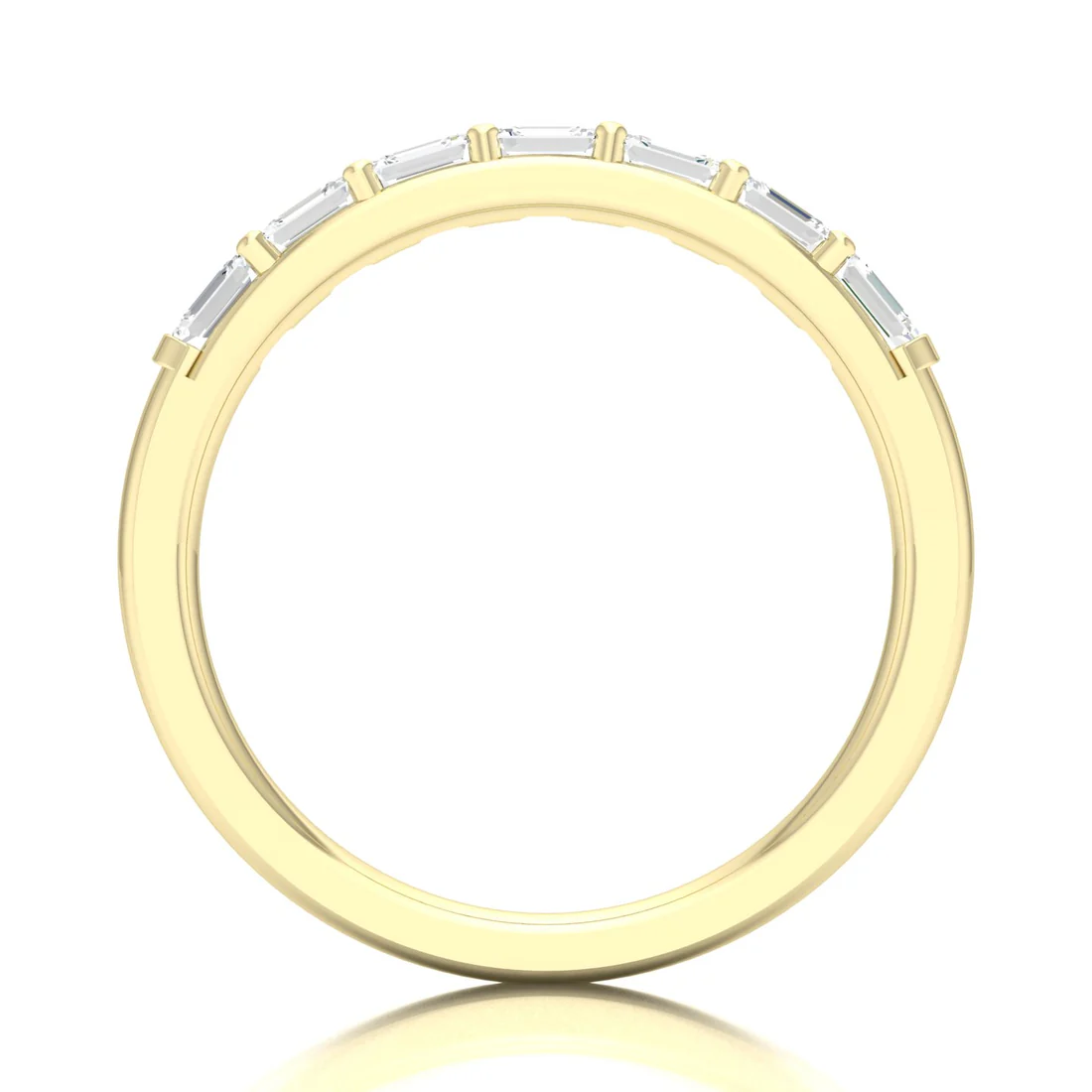 0.70Ctw Lab Grown Diamond baguette Stack Wedding Band