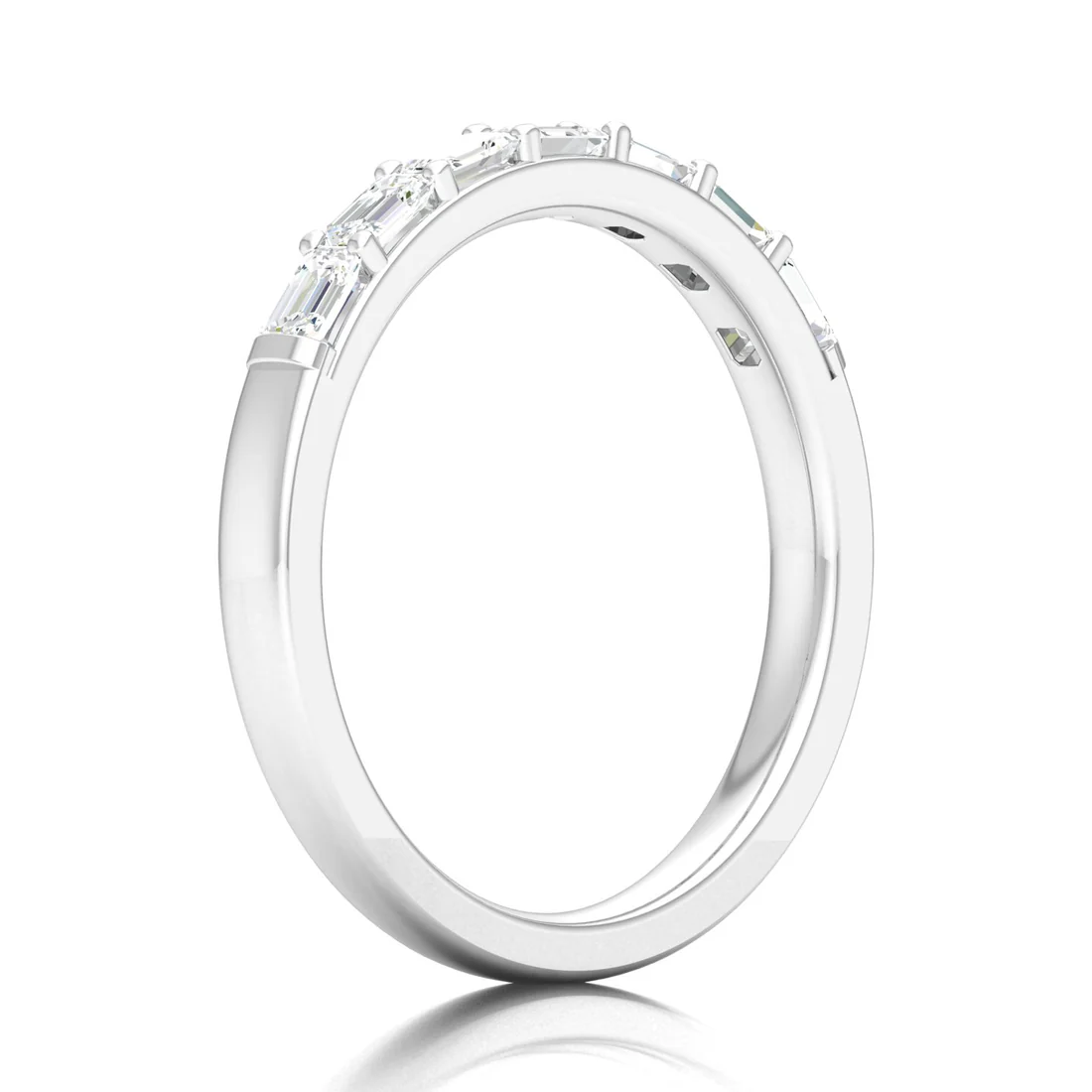 0.70Ctw Lab Grown Diamond baguette Stack Wedding Band