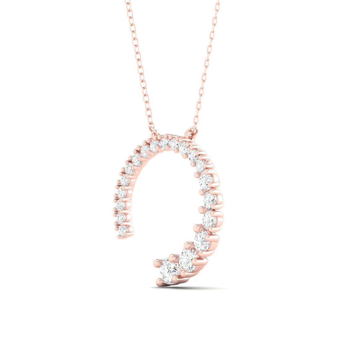 0.50 CTW Lab Grown Diamond Open Circle Pendant