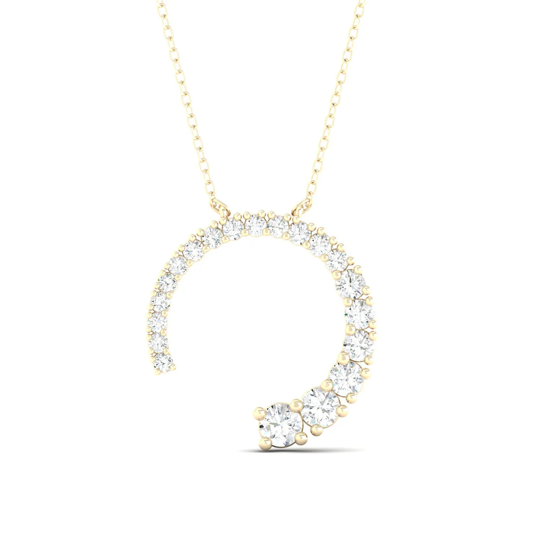0.50 CTW Lab Grown Diamond Open Circle Pendant