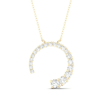 0.50 CTW Lab Grown Diamond Open Circle Pendant