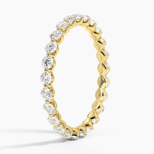 1 CTW Full Eternity Lab Grown Diamond 14k Gold Wedding Band