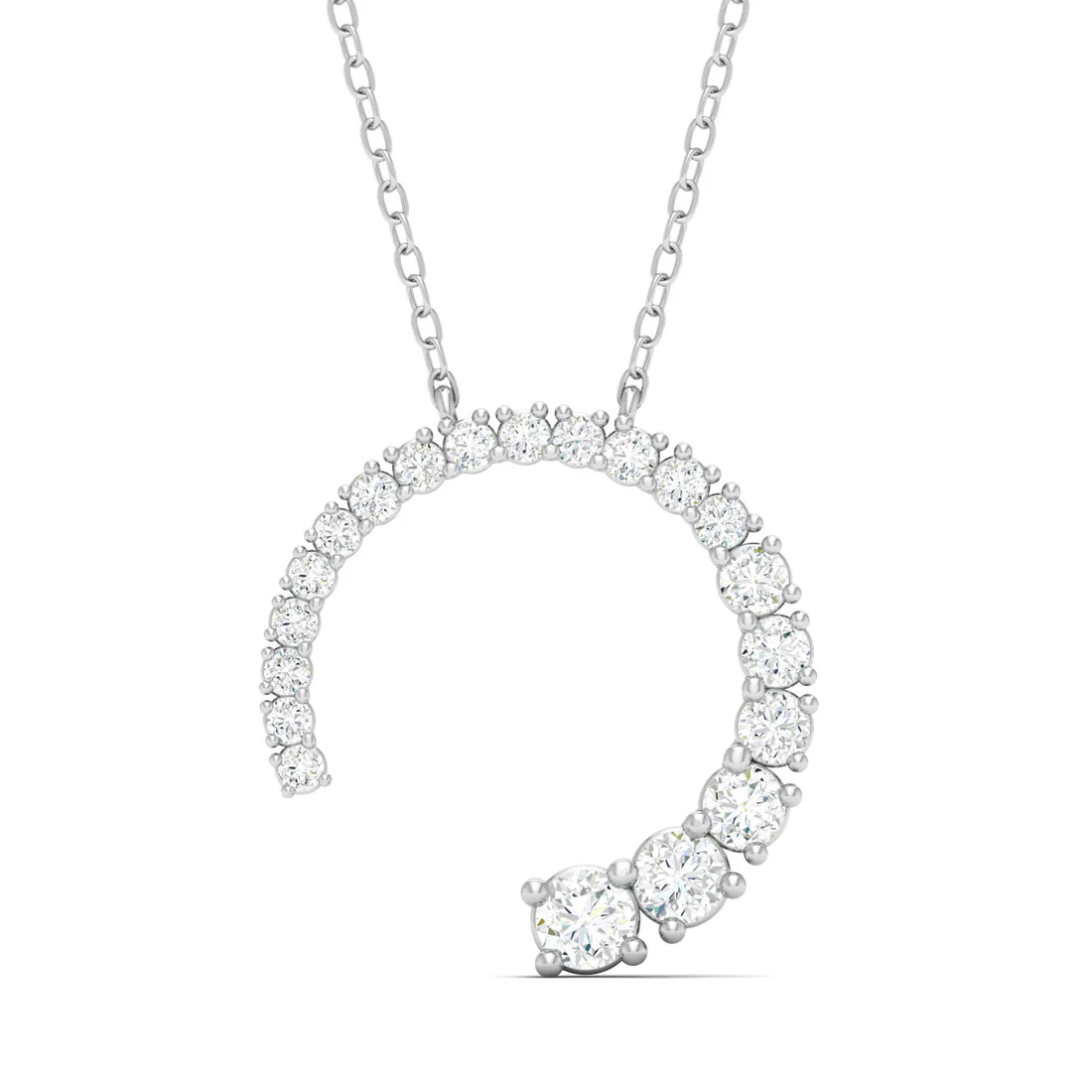 0.50 CTW Lab Grown Diamond Open Circle Pendant