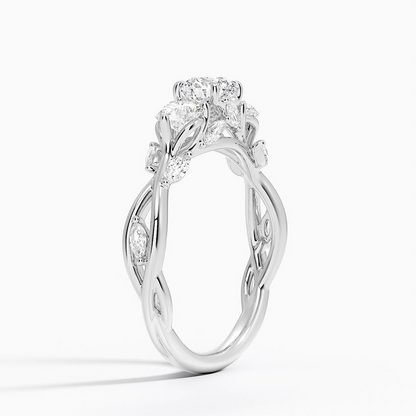 1/2CT Round Lab Grown Diamond Three Stone Ring