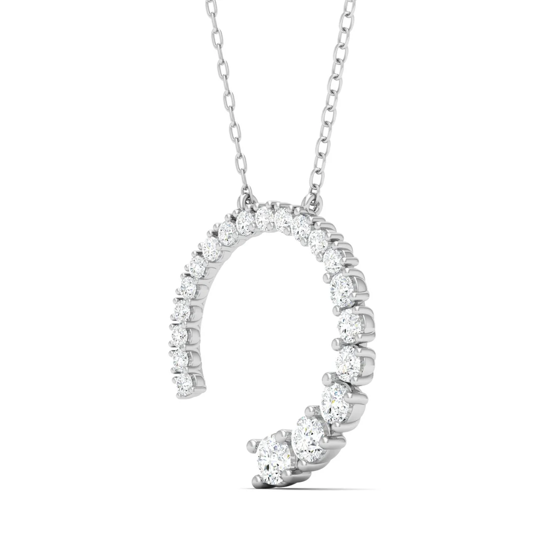 0.50 CTW Lab Grown Diamond Open Circle Pendant