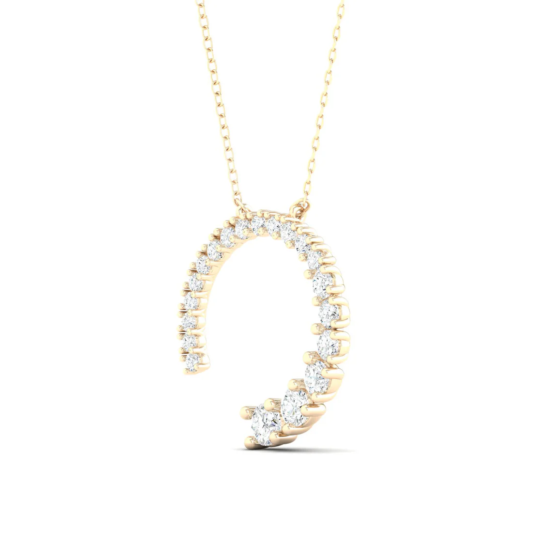 0.50 CTW Lab Grown Diamond Open Circle Pendant