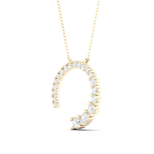 0.50 CTW Lab Grown Diamond Open Circle Pendant
