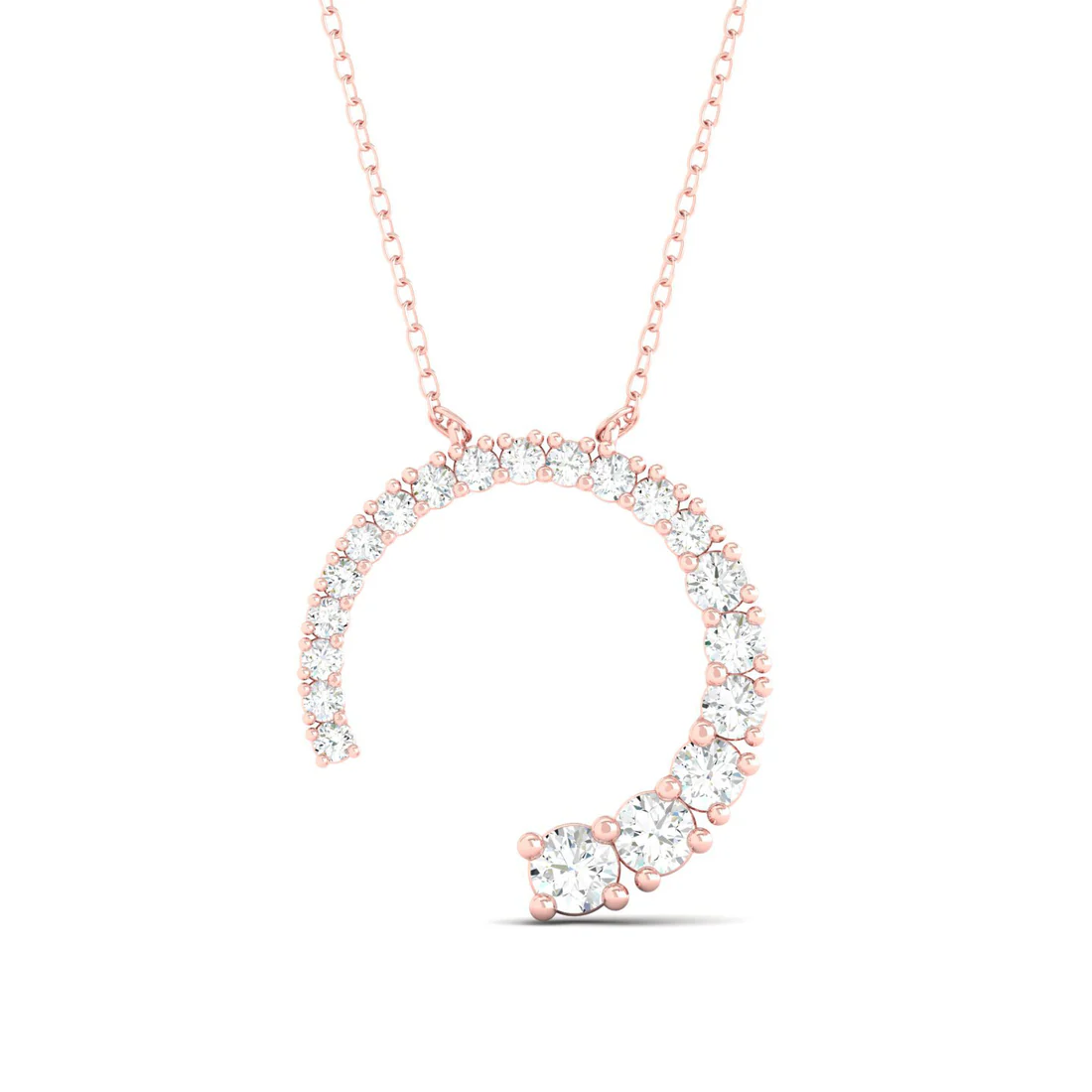 0.50 CTW Lab Grown Diamond Open Circle Pendant