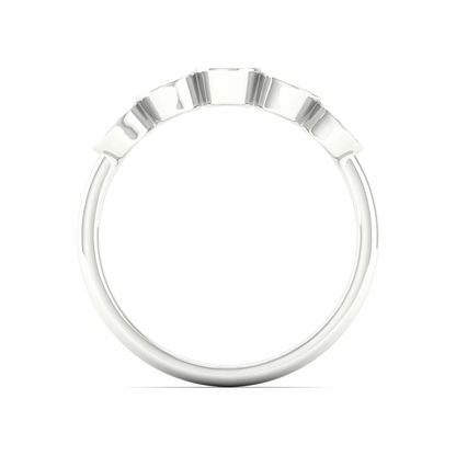 0.20Ctw Lab Grown Diamond Five Stone Wedding Band