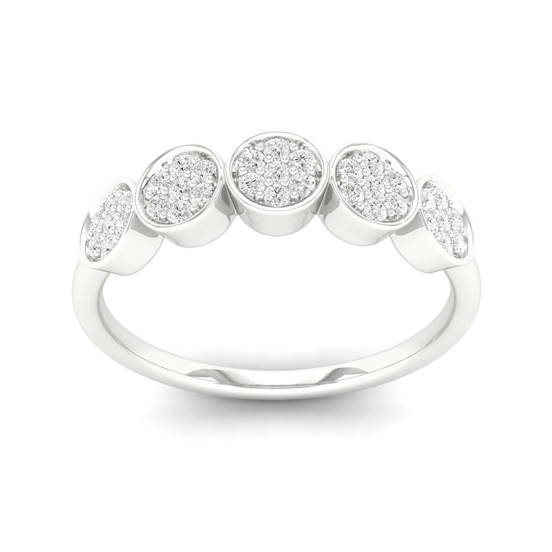 0.20Ctw Lab Grown Diamond Five Stone Wedding Band