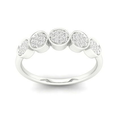 0.20Ctw Lab Grown Diamond Five Stone Wedding Band