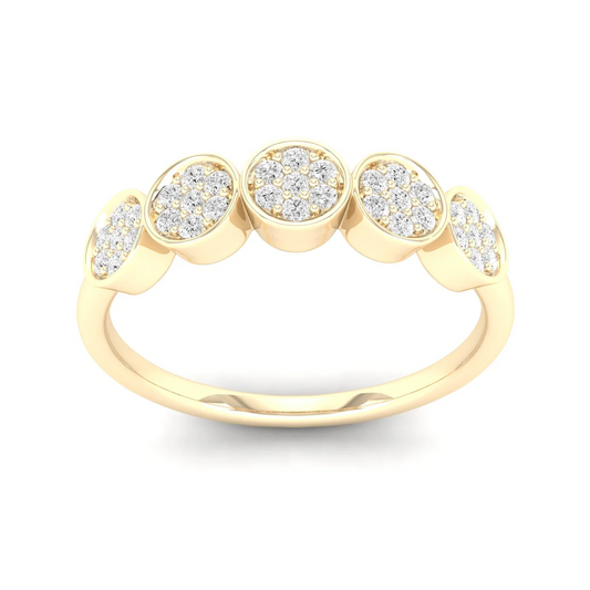 0.20Ctw Lab Grown Diamond Five Stone Wedding Band