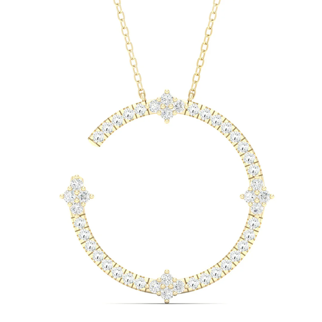 0.50 CTW Lab Grown Diamond Open Round Pendant