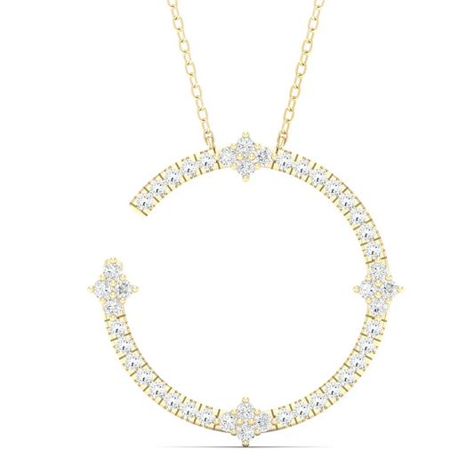 0.50 CTW Lab Grown Diamond Open Round Pendant