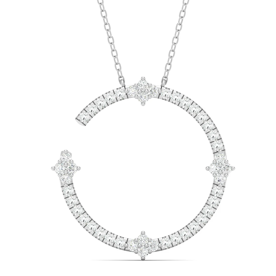 0.50 CTW Lab Grown Diamond Open Round Pendant