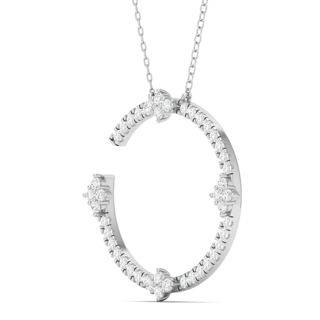 0.50 CTW Lab Grown Diamond Open Round Pendant