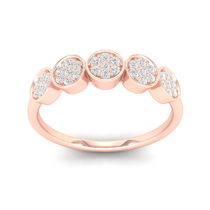 0.20Ctw Lab Grown Diamond Five Stone Wedding Band