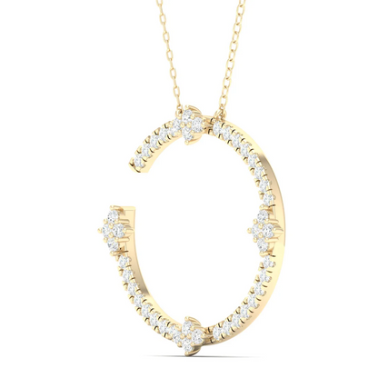 0.50 CTW Lab Grown Diamond Open Round Pendant