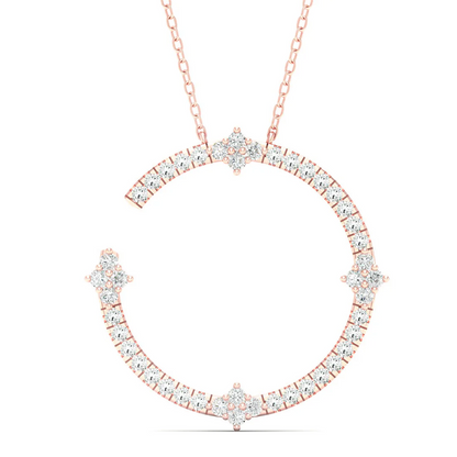 0.50 CTW Lab Grown Diamond Open Round Pendant