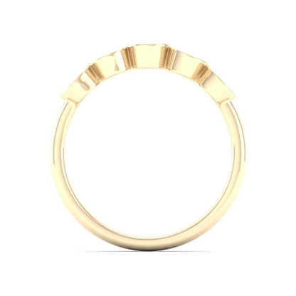 0.20Ctw Lab Grown Diamond Five Stone Wedding Band