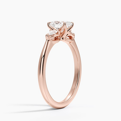 3/4CT Oval Lab Grown Diamond Three Stone Ring