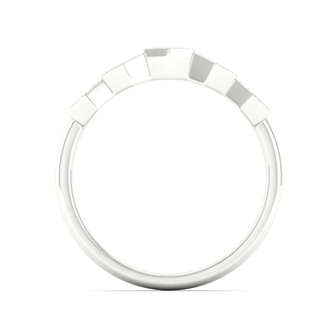 0.25Ctw Lab Grown Diamond Honey Comb Wedding Band