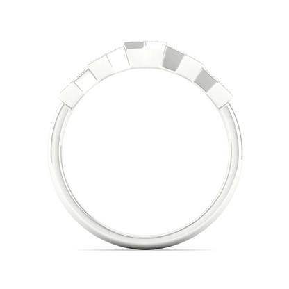 0.25Ctw Lab Grown Diamond Honey Comb Wedding Band