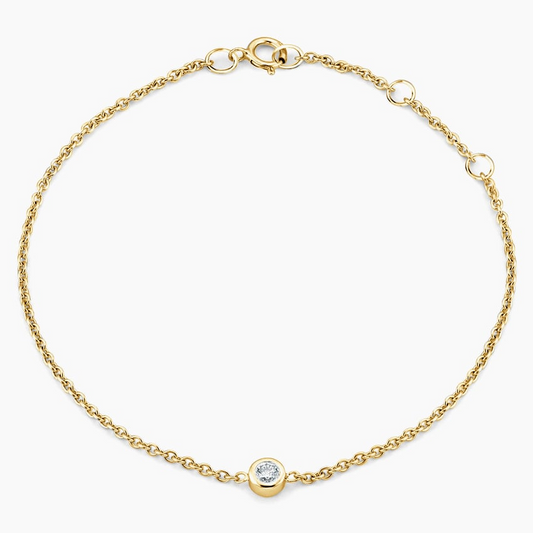 7 inch Minimalist Lab Grown Diamond Bracelet Set