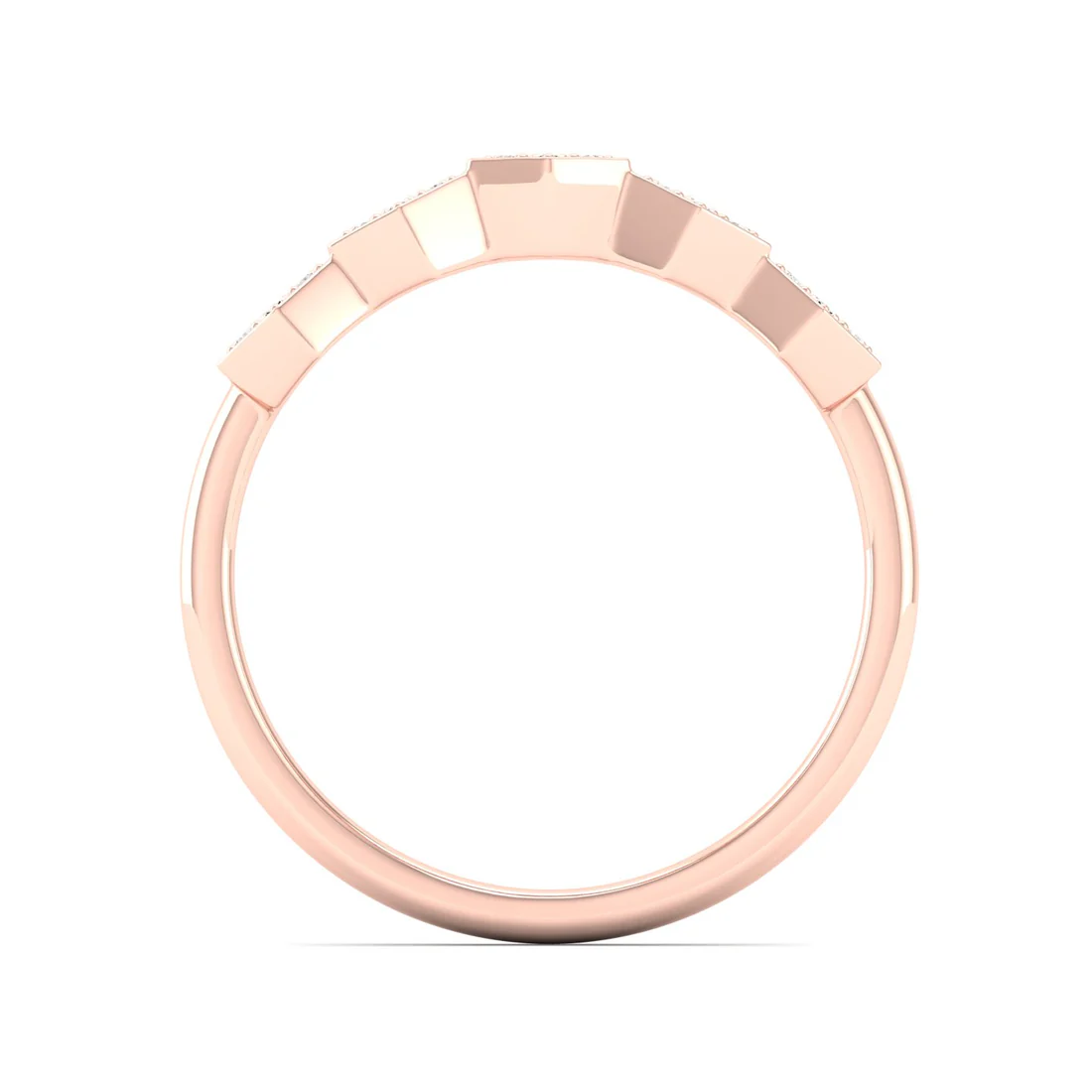 0.25Ctw Lab Grown Diamond Honey Comb Wedding Band