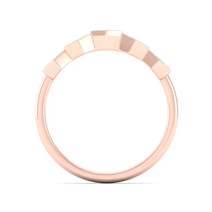 0.25Ctw Lab Grown Diamond Honey Comb Wedding Band