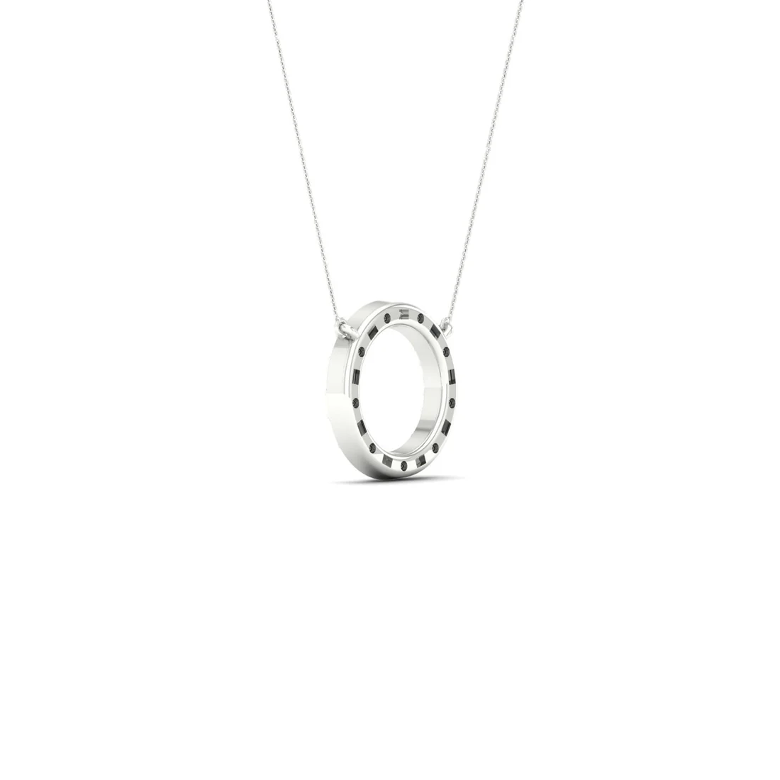 0.25 CTW Lab Grown Diamond Baguette Round Circle Pendant