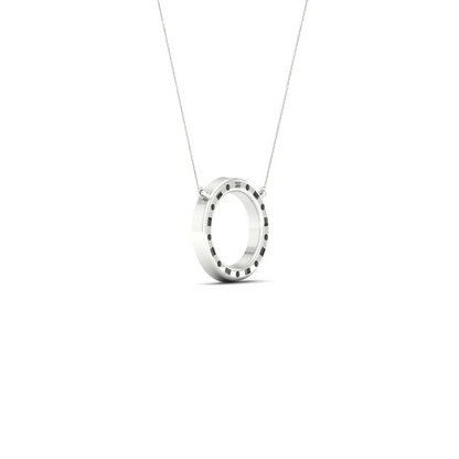 0.25 CTW Lab Grown Diamond Baguette Round Circle Pendant