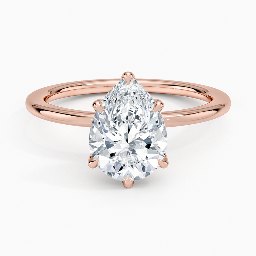 1CT Pear Lab Grown diamond Solitaire Ring