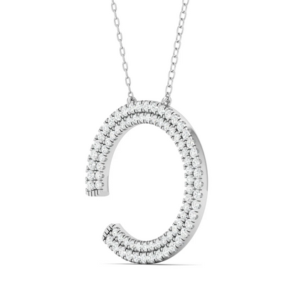 0.50 CTW Lab Grown Diamond Double Row Pendant