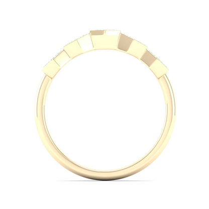 0.25Ctw Lab Grown Diamond Honey Comb Wedding Band