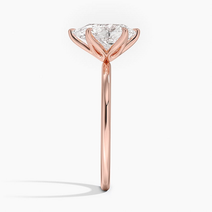 1CT Pear Lab Grown diamond Solitaire Ring