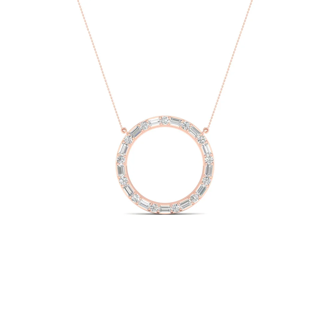0.50 CTW Lab Grown Diamond Circle Pendant