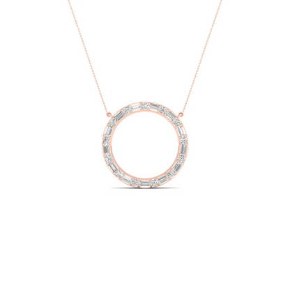 0.50 CTW Lab Grown Diamond Circle Pendant
