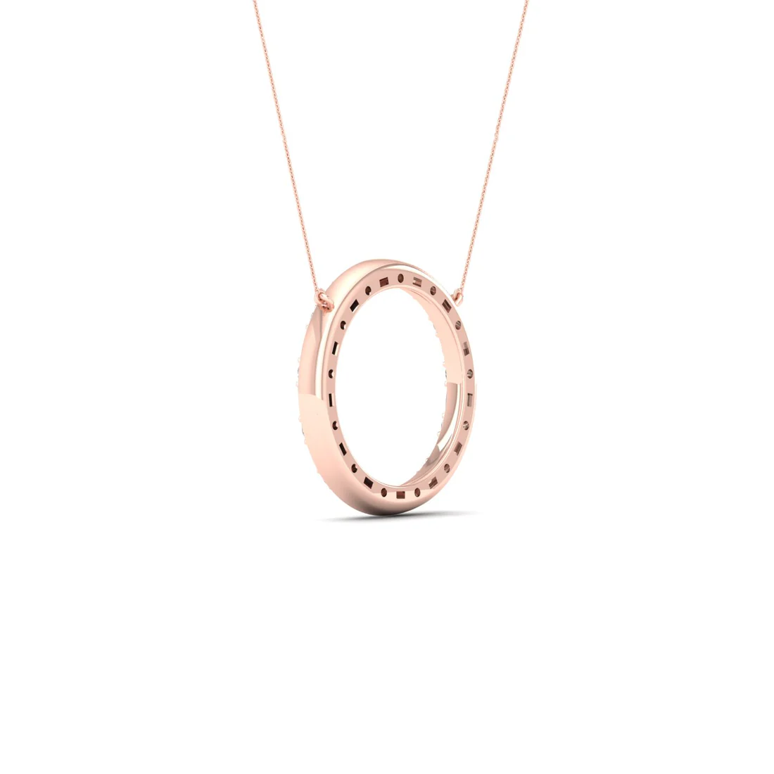 0.50 CTW Lab Grown Diamond Circle Pendant