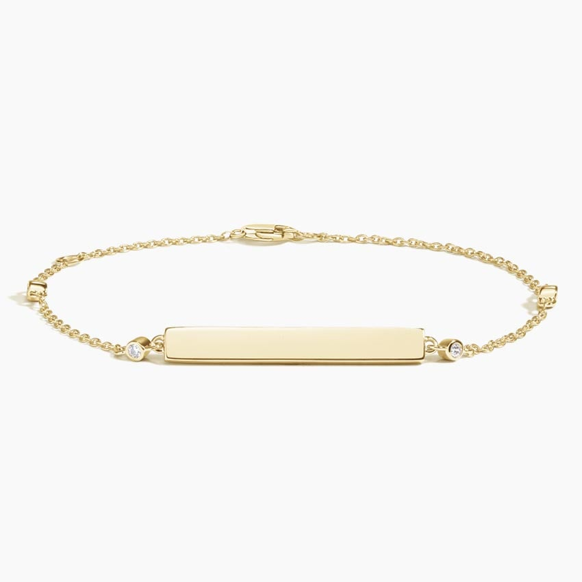 7 inch Engravable Lab Grown Diamond Simple Bracelet