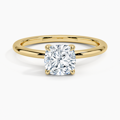 1 1/4 Cushion Lab Grown Diamond Solitaire Ring