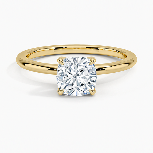 1 1/4 Cushion Lab Grown Diamond Solitaire Ring