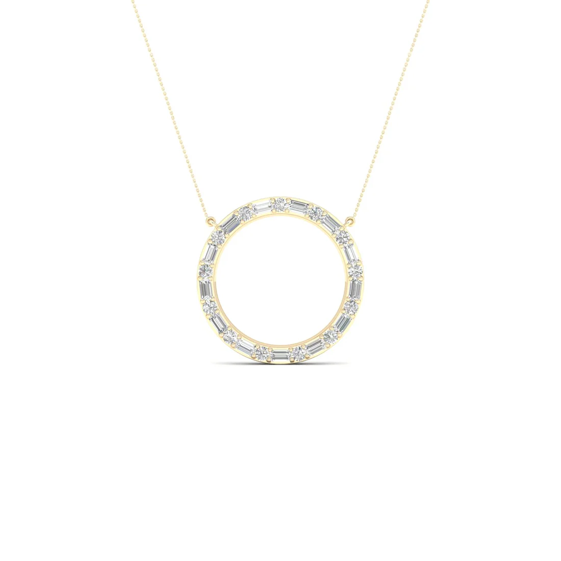 0.50 CTW Lab Grown Diamond Circle Pendant
