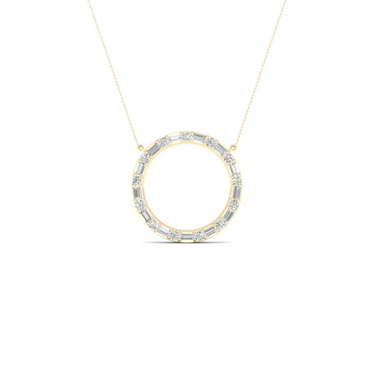 0.50 CTW Lab Grown Diamond Circle Pendant