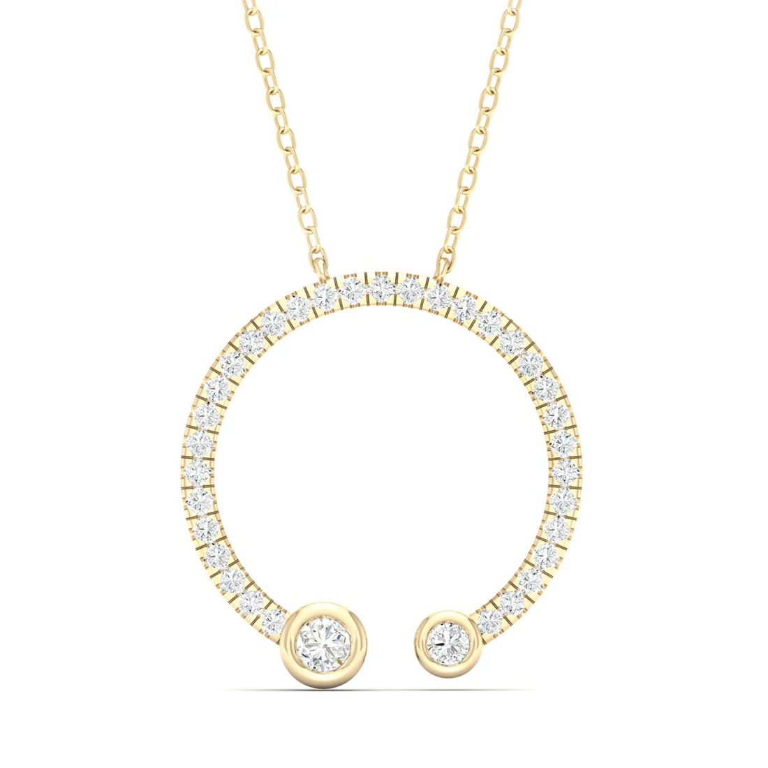 0.30 CTW Round Cut Lab Grown Diamond Pendant