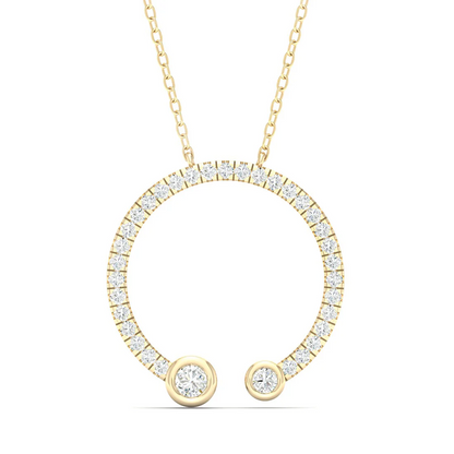 0.30 CTW Round Cut Lab Grown Diamond Pendant